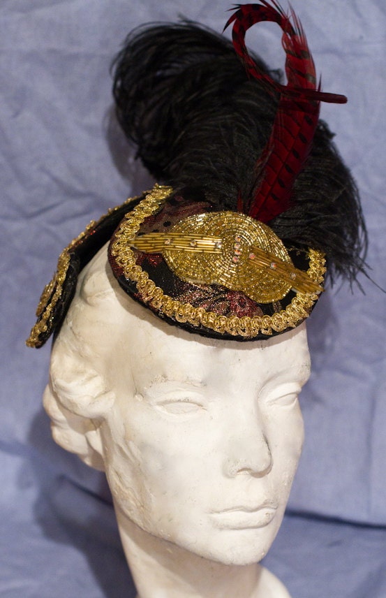 Gold Brocade Fascinator