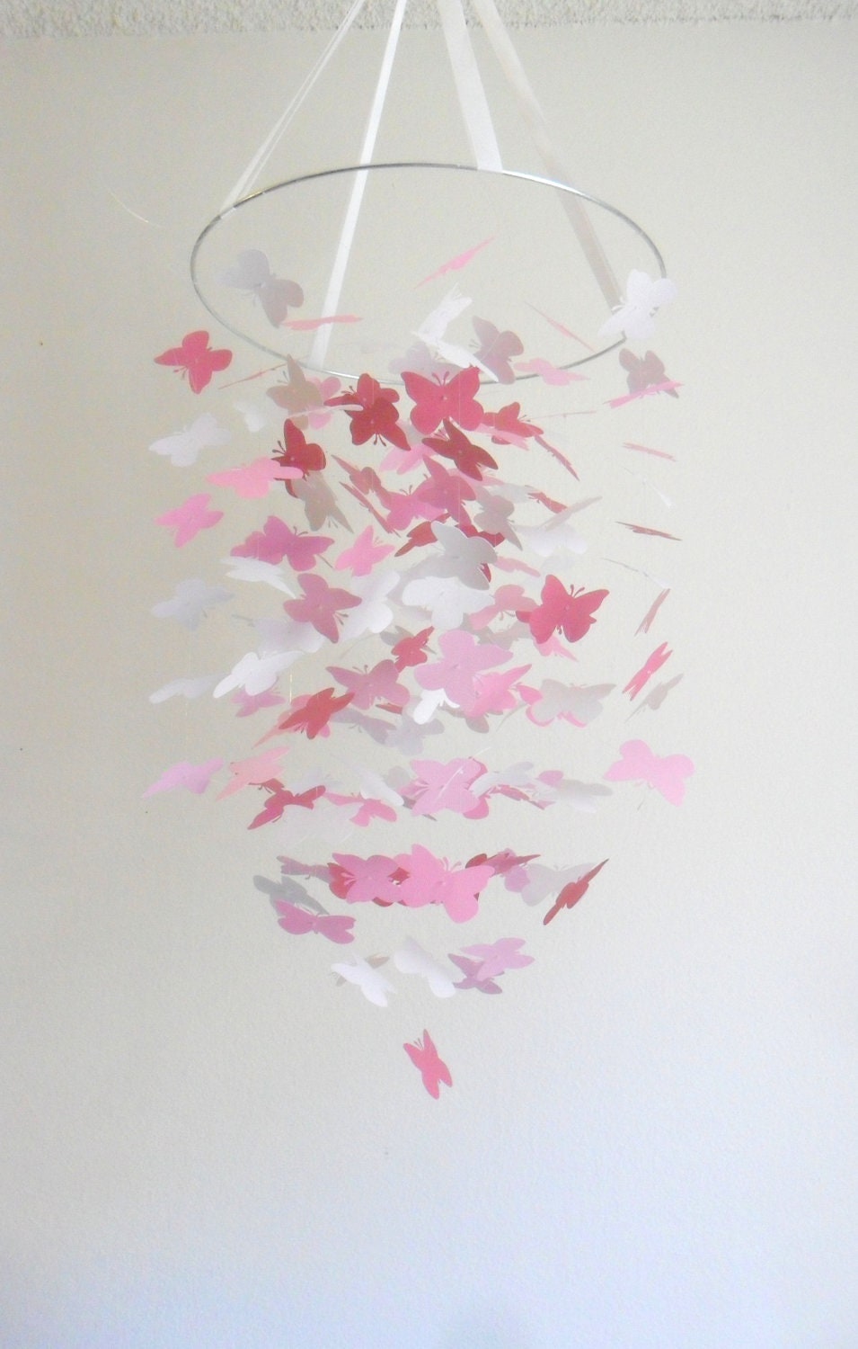 FREE SHIPPING The Pink Petite Butterfly Mobile DIY Kit. Nursery Decor, Photo Prop, Baby Shower Gift