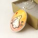 Easter Bunny Rabbit Necklace - Wearable Art Pendant