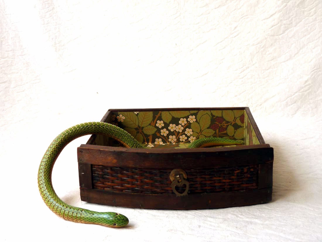 Hanging shelf, shadowbox style stage for the wall, miniature stage set, Arts and Crafts style