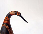 Peruvian Gourd Bird, curious fowl in earth colors