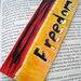 Original Acrylic Painted Abstract Art Fire Bookmark - Freedom
