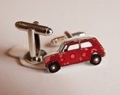 Cuff links, Mini cooper illustrated cuff links