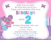 Abby Birthday Invitaton Design-DIY-Girls Birthday-Pink Purple Colorful Il_170x135