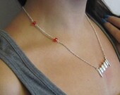 Vampire Inspired Necklace Fangs Bite Blood Drops