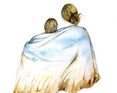 mother and son art print