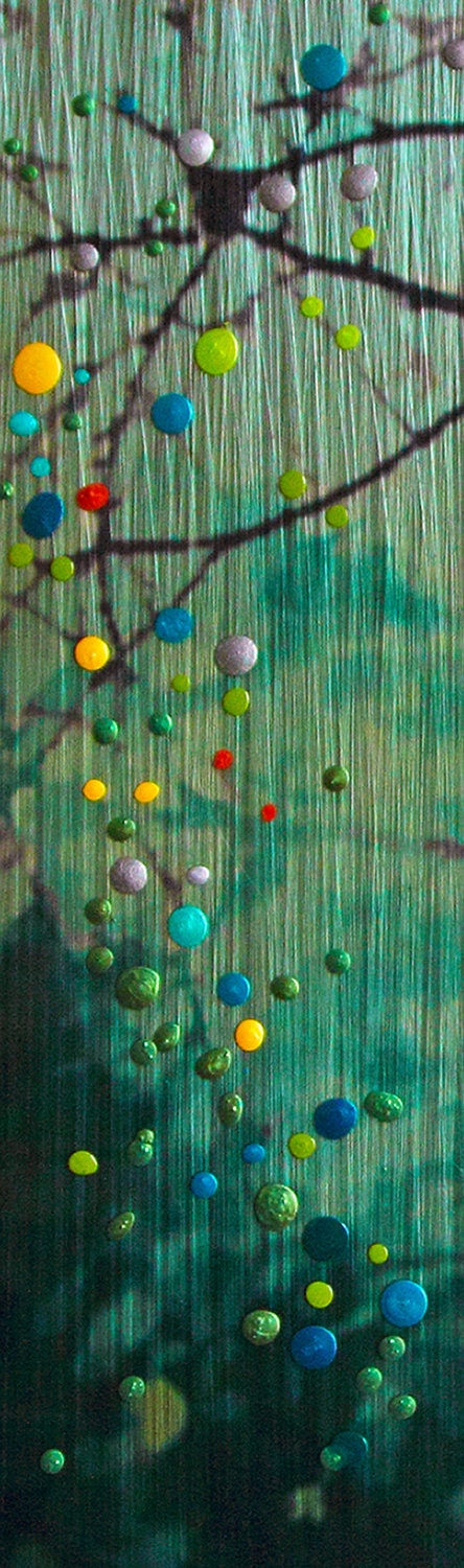 Birdsong - Green - Morning Mist Giclee Print - Introspection. Awakening to new possibilities.