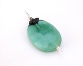 Restore Faith - FREE SHIPPING Wire Wrapped Pendant Amazonite Quartz Blue Green Gemstone Gem Circle Round Stone Unique Gift