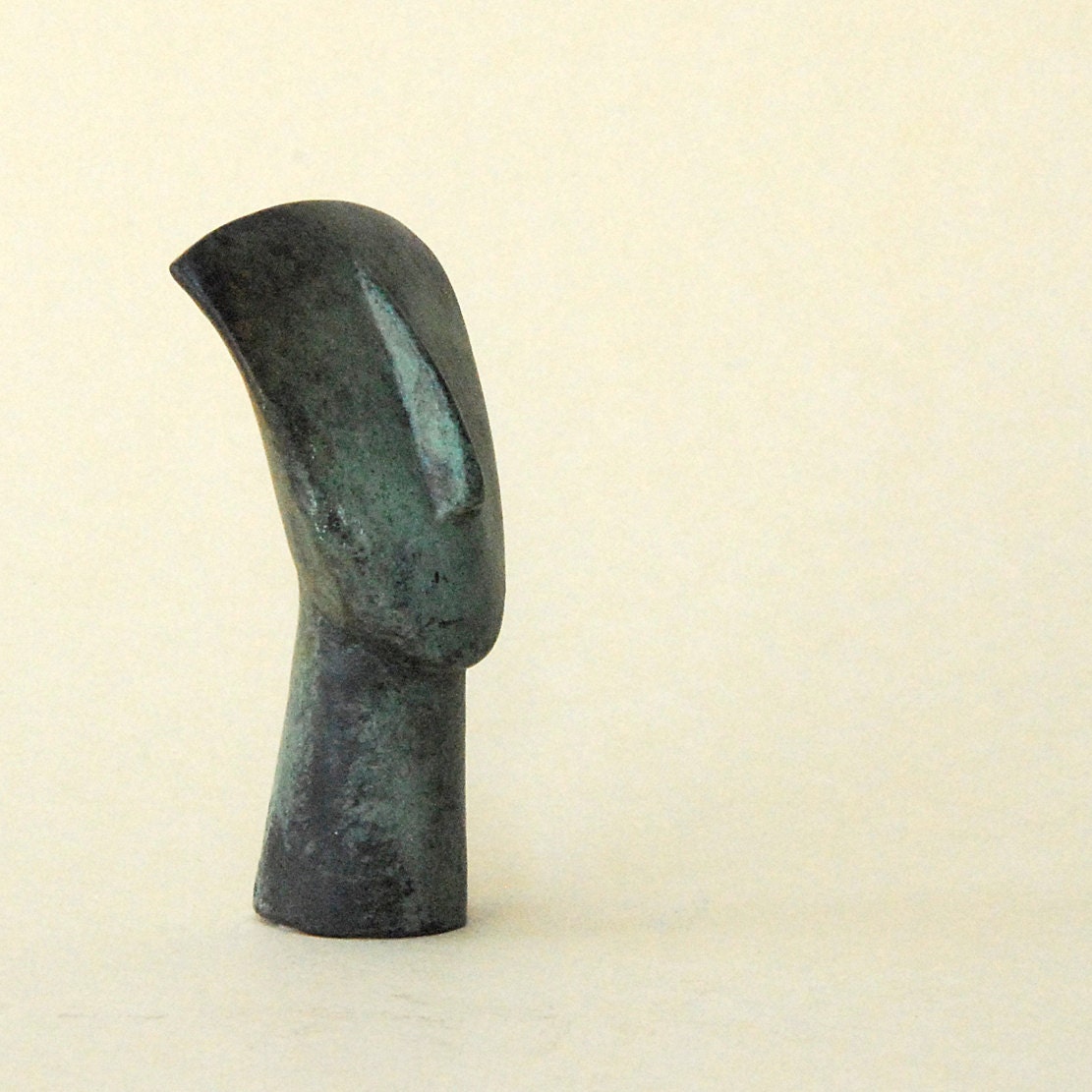 Greek Abstract Figurine Detail in Bronze