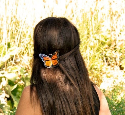 Real Monarch Hair Clip