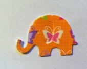 50 Orange with butterflies  MODERN ELEPHANT DECOR  Baby Shower Confetti, Birthday party decorations,Invitations,scrapbooking, cards