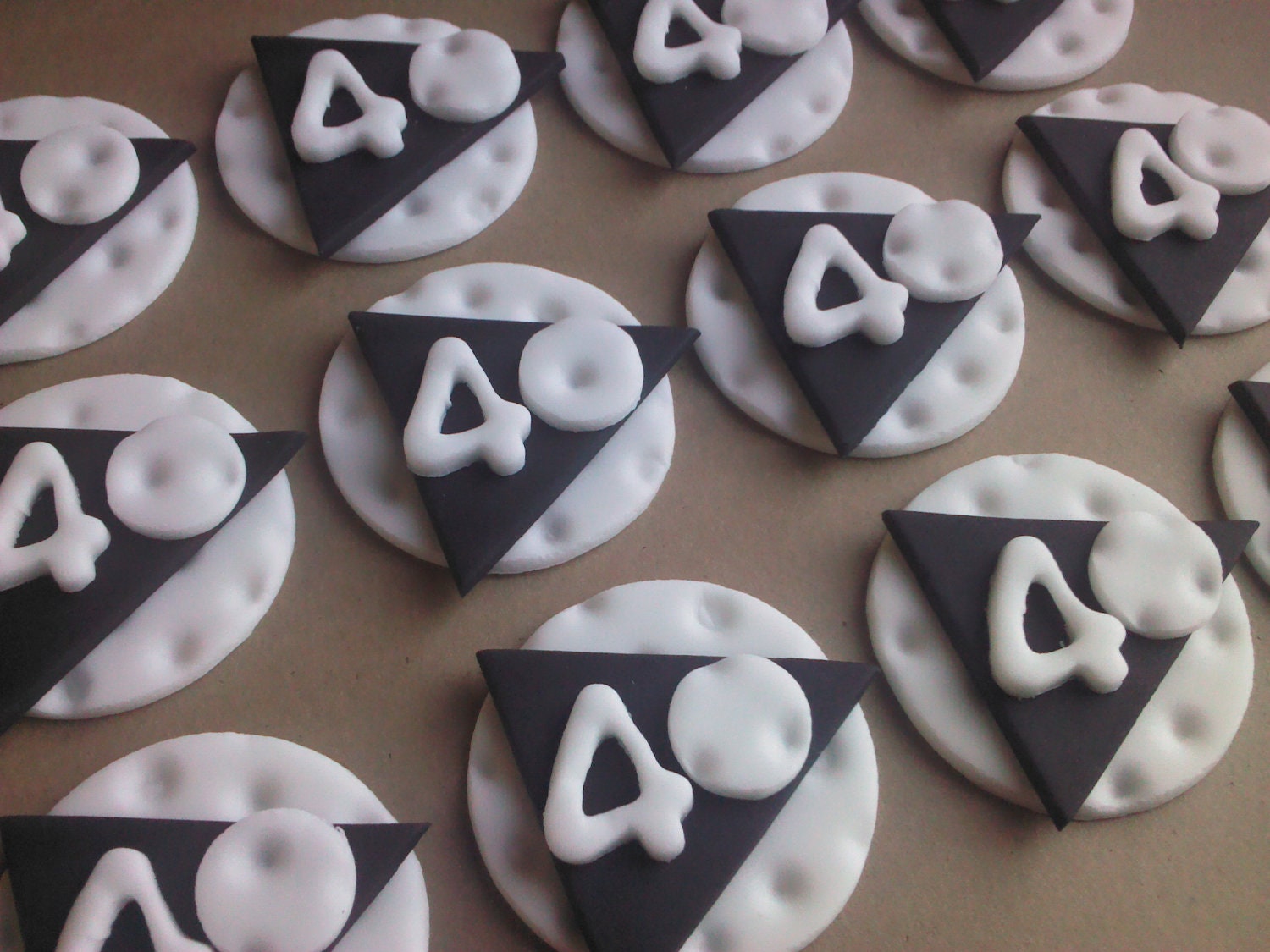 Golf Balls & Greens, Edible Fondant Cupcake or Cookie Toppers