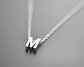 CInitial White Gold Necklace.A- Z - Everyday, Gift.  Birthday Gift, for Your self.