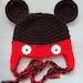 Baby Boy Crochet Mickey Mouse Beanie Hat SIZE Newborn-12 MONTHS