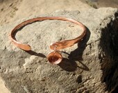 Copper Cuff With Spiral Charm