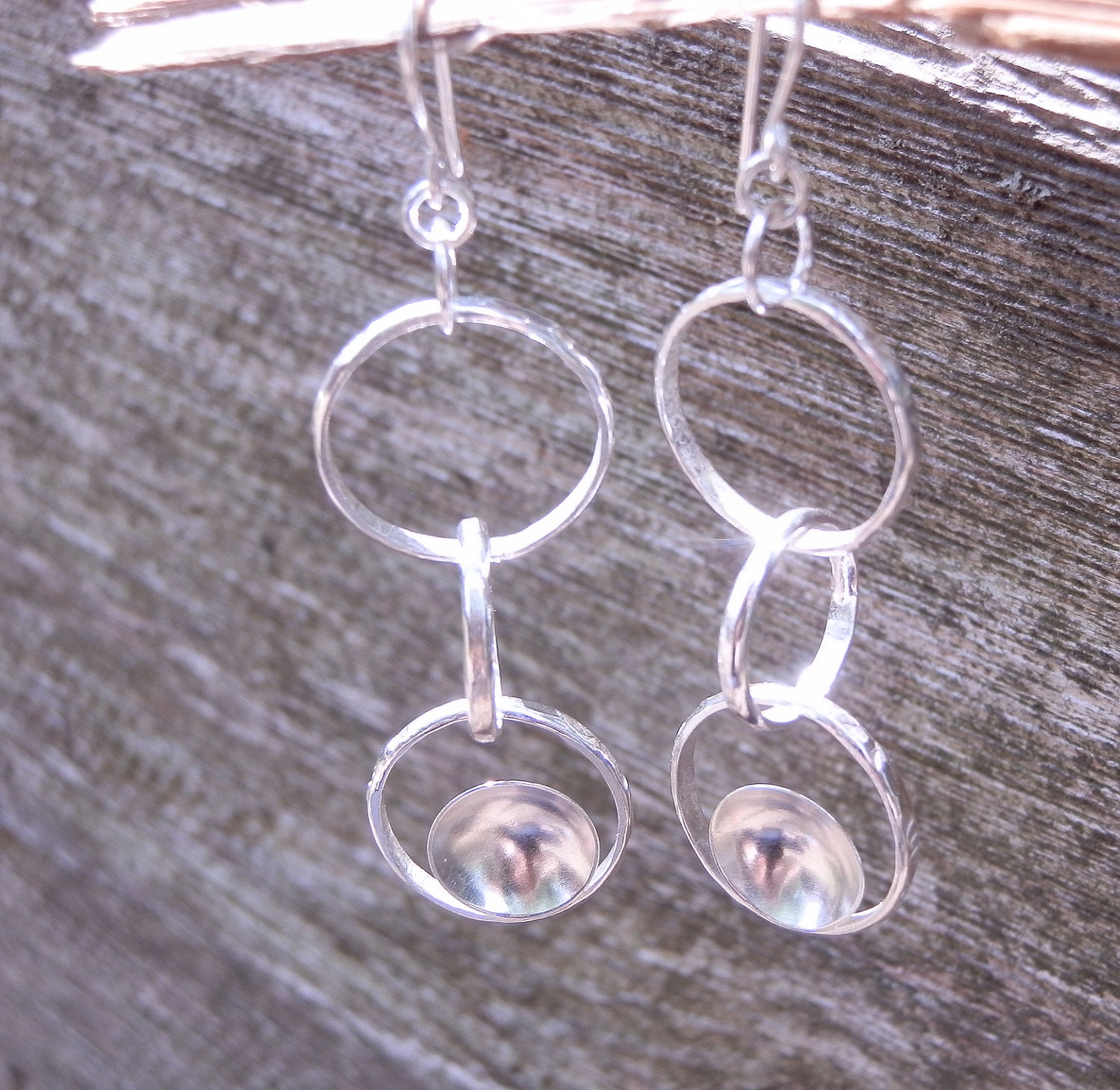 Three Circles - Sterling Silver Earrings