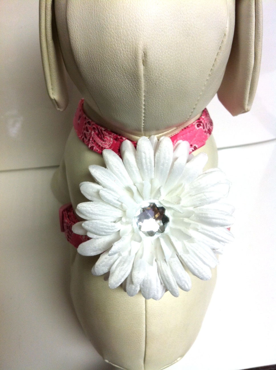 The Pink Bandana- SM or Med Adjustable Pet Harness