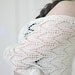 Knitted shawl pattern Chevron Lace Stole scarf wedding white cream PDF