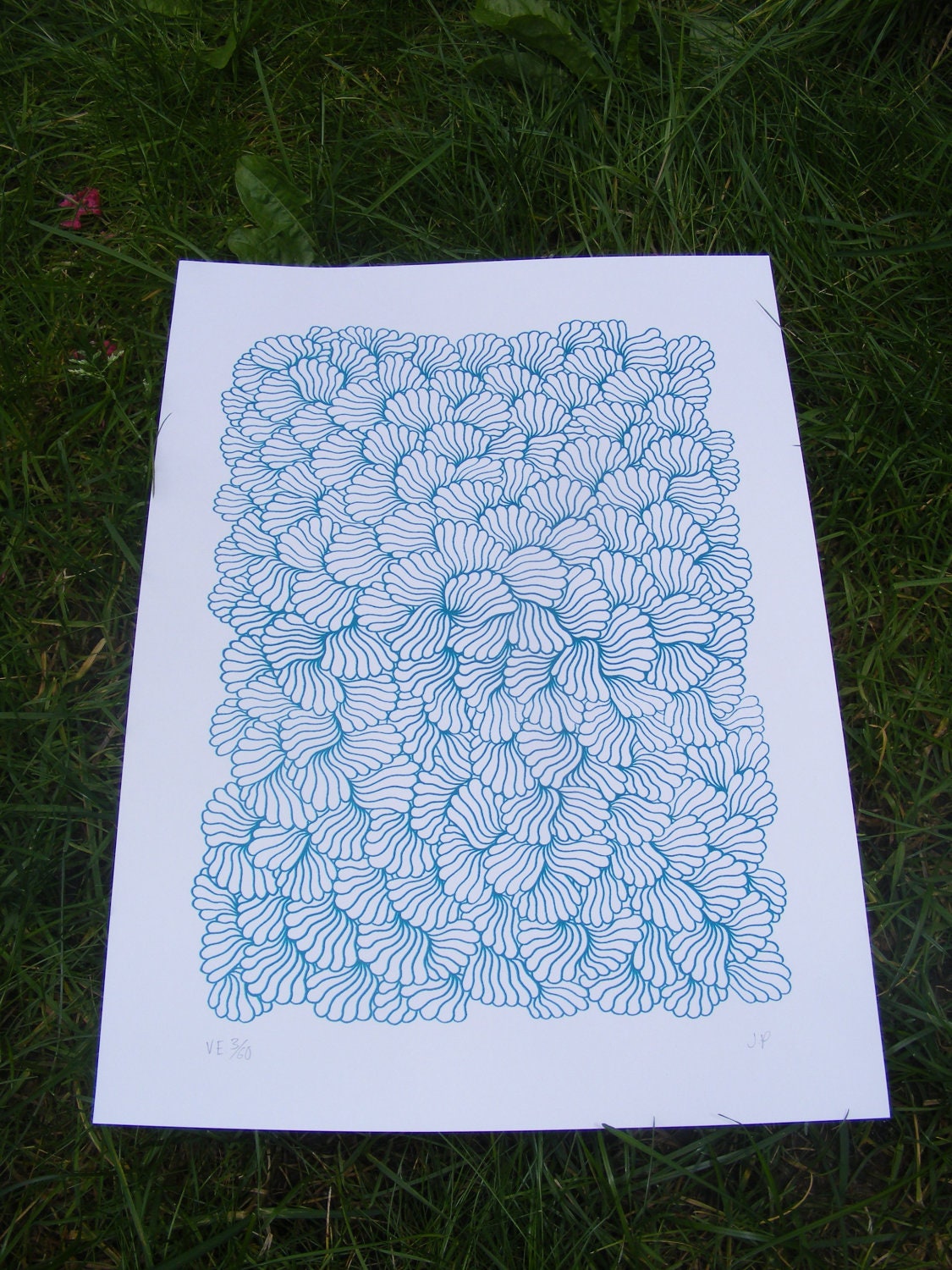 Limited 'DRIP' A3 Screenprint Turquoise 1 of 20