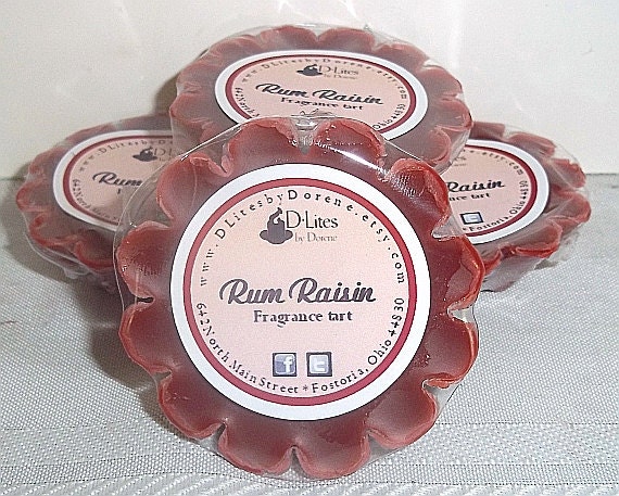 Rum Raisin fragrance tarts, candle melts 4 pack - sale