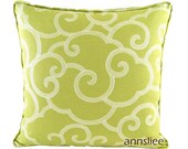 CITRINE GREEN PILLOW Cover - 18" x 18" Self Welt, Reversible