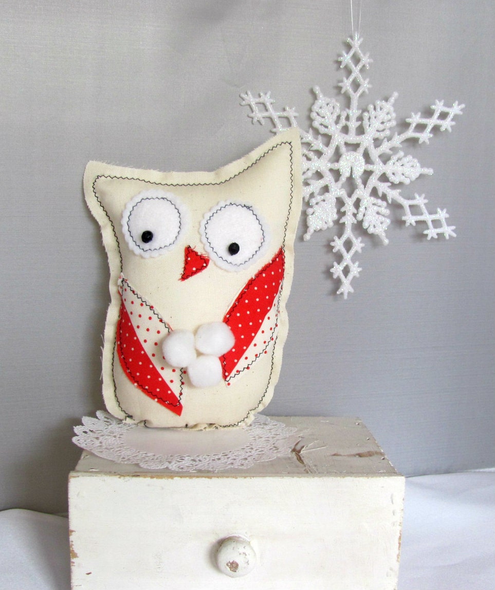 Easy DIY Folk Art Winter Owl, Christmas Gifts, Sewing Pattern PDF, Tutorial, Make It Yourself