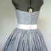 Knee Length 50s Inspired Halter Neck Cocktail Dress made from printed cotton
