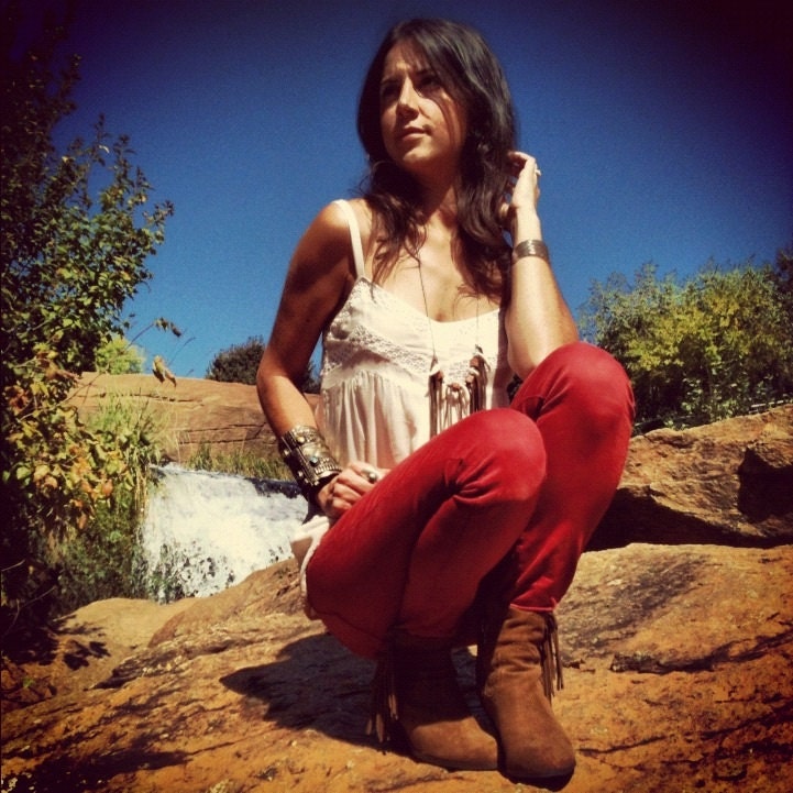 Coyote Hunter Leather Fringe Necklace