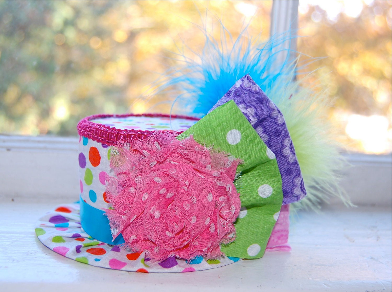 Circus Mini Top Hat - Costume  - Circus Birthday - Halloween Clown - Photo Prop