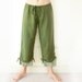 Comfy Drawstring Cotton Pants in Dark Green