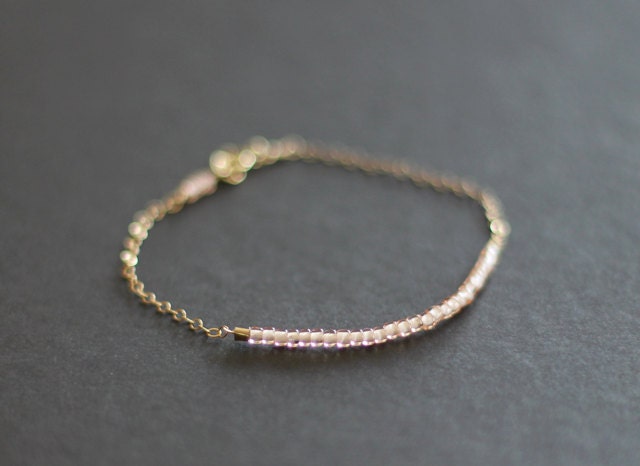 glass rose - lucky gold bracelet
