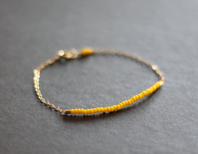 dandelion yellow - lucky gold bracelet