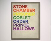 Typography Art / Harry Potter Inspired Rainbow Print 16" x 20" Poster Print