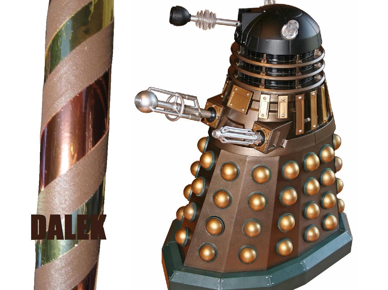DALEK-themed Collapsible Travel Dance Hula Hoop - brown, gold, copper, earthy, metal, Doctor Who