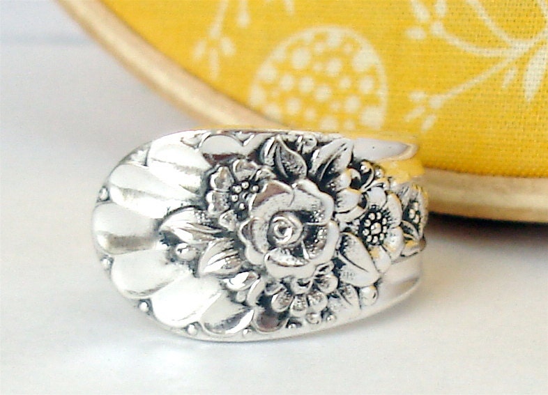 Silver Spoon Ring, Size 9, Jubilee 1953
