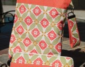 Travel Diaper Changing Set (Girl) - Wet Bag & Wipes Case - Sage, Coral, Cream
