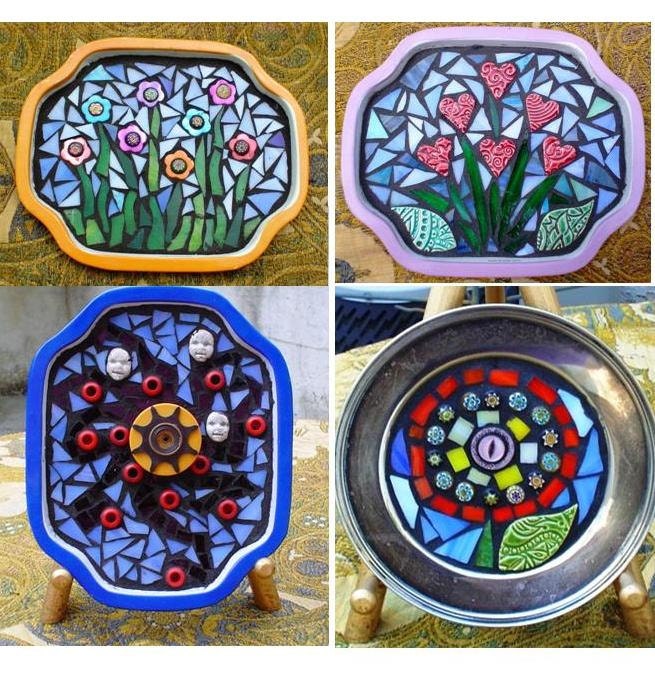 Small Made to Order Mosaic Art Stained Glass or Mixed Media Table Wall Hanging