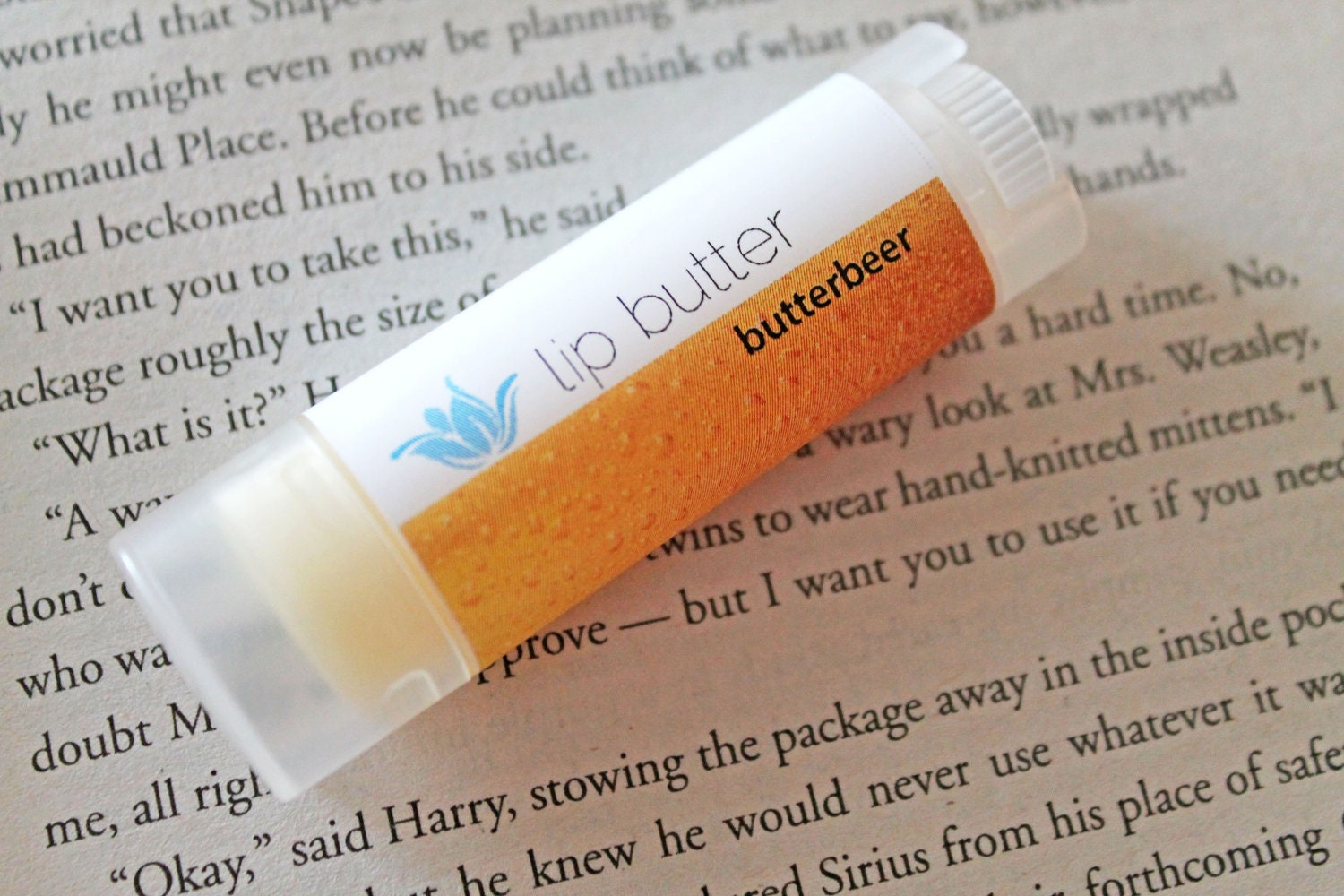 Butterbeer lip balm, natural vegan gluten-free lip butter, butterscotch vanilla inspired by Harry Potter