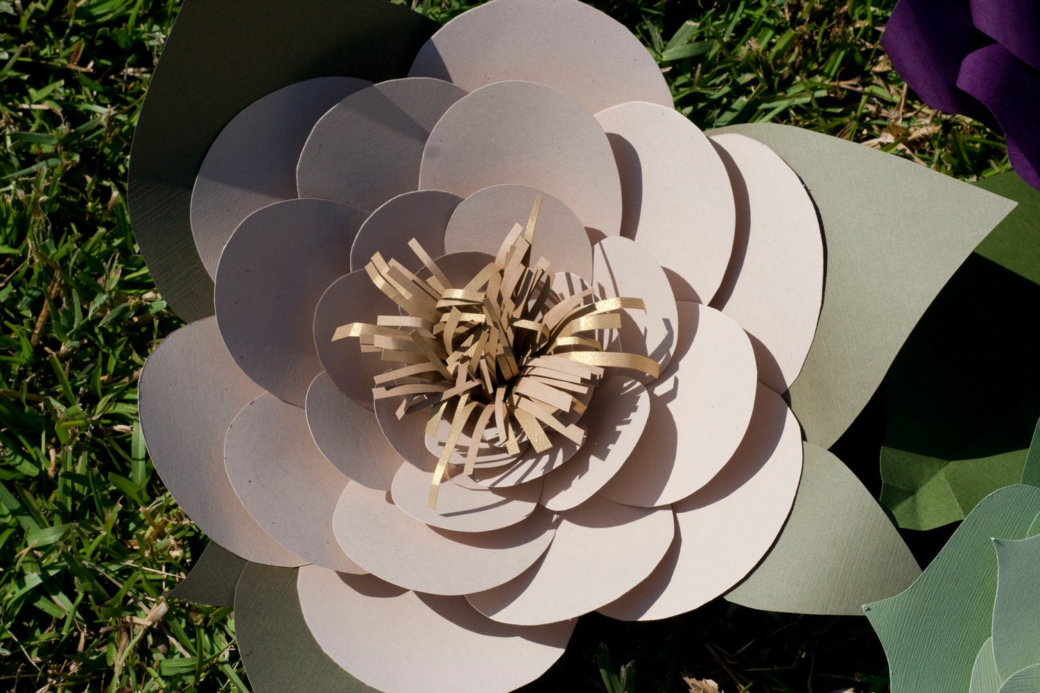 Beautiful Earth Tones - Round Lily - Large Paper Flowers