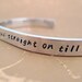 Peter Pan Bracelet - Second Star to the Right - Hand Stamped Aluminum Cuff - customizable