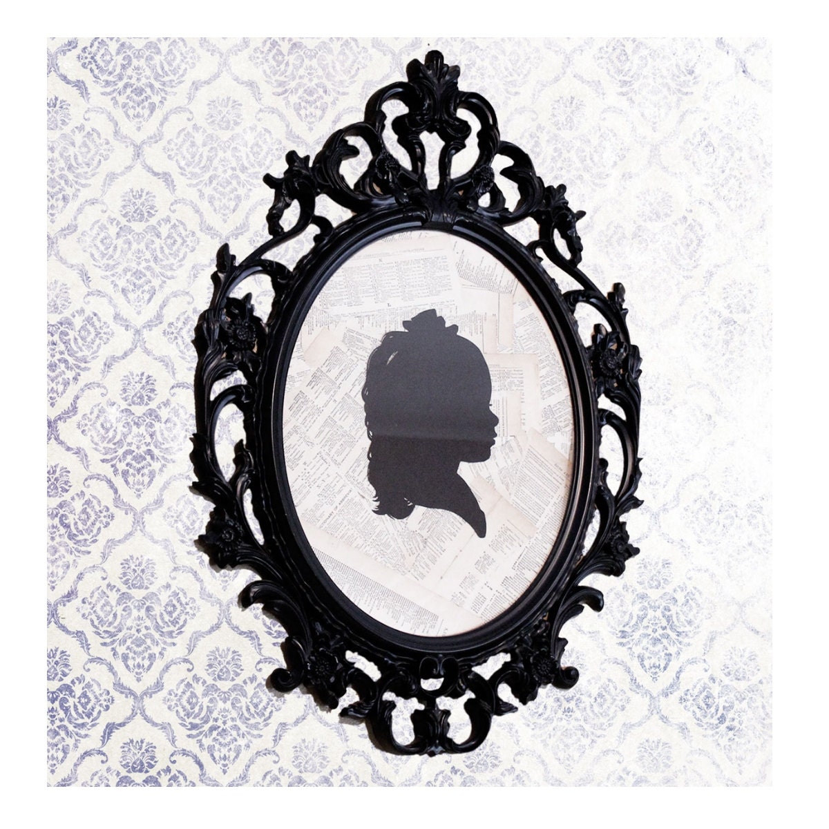 Extra-Large Size Paper-Cut Silhouette Portrait- Digital File Included