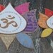Large "Lotus - Buddha - Om" wall hanging