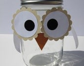 Party OWLS: Paper Owl faces and Owl wings Die Cut for Party and Shower Favors- set of 10 owls
