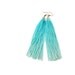 Ombre Hand Dyed Fringe Earrings, Tassel Earrings, Pastel Mint and Turquoise, Antique Brass Findings
