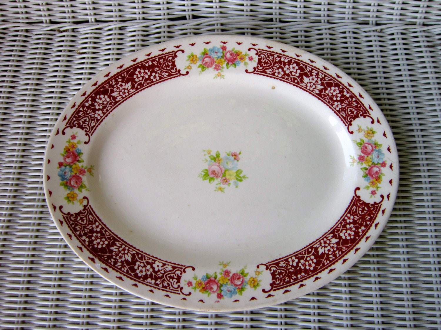 Homer Laughlin Magestic Platter Oval Serving Platter