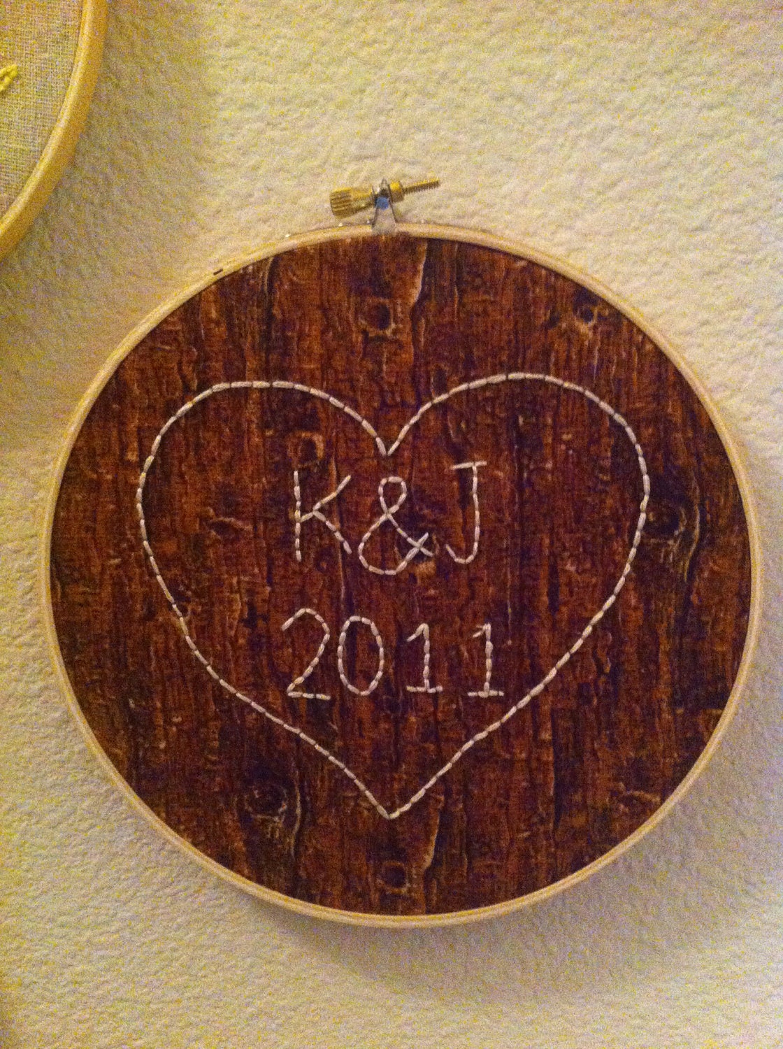 Custom "Tree Carving" 8in. Embroidery