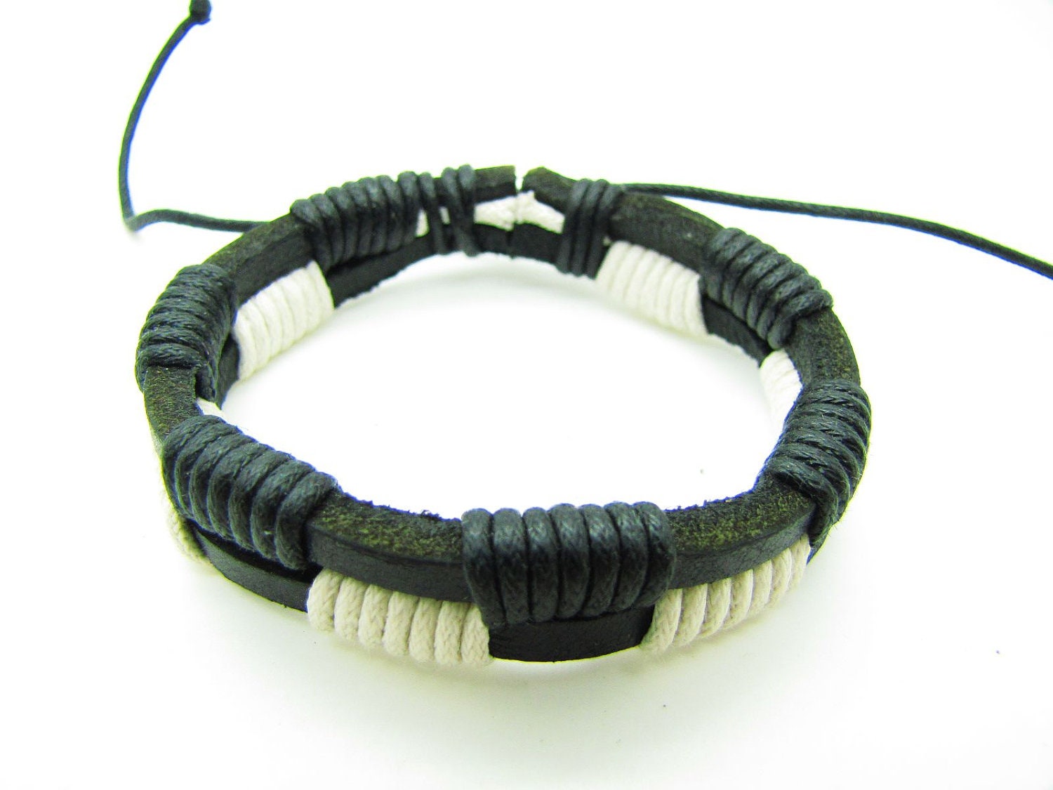 fashion Adjustable leather Cotton Rope Woven Bracelets mens bracelet cool bracelet jewelry bracelet bangle bracelet cuff bracelet 1005S