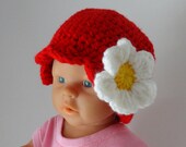 Baby Hat, Baby Girl Hat in Daisy flower Newborn Photo Prop, Baby girl Crochet Hat , Infant Hat Newborn Baby Girl Hat, Baby Girl Newborn Hats
