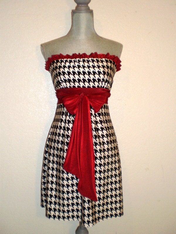 Bama houndstooth Gorgeous Gameday Dress for tailgating Roll Tide style