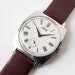 Soviet men's wrist watch ZIM, silver, coffee brown mechanical watch